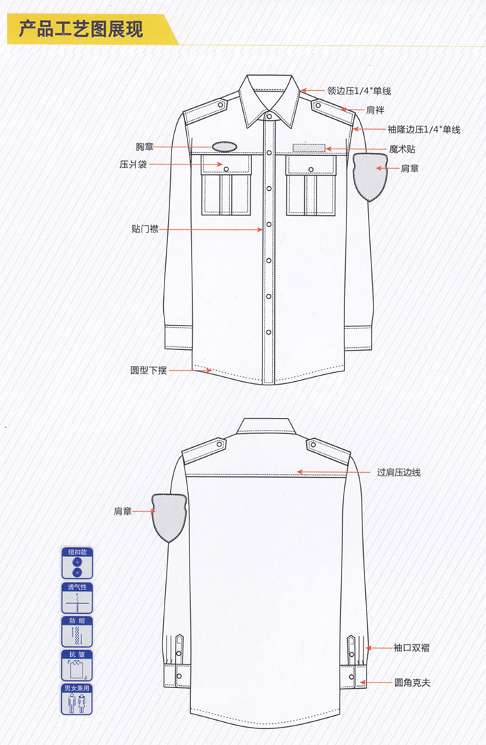 物業(yè)保衛(wèi)外勤標志服190088款